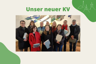 Der neue Kirchenvorstand vor dem Altar